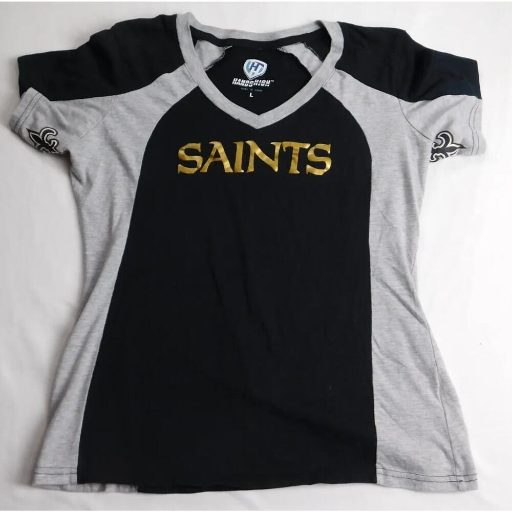 Hands High Women's L New Orleans Saints Football T Shirt
